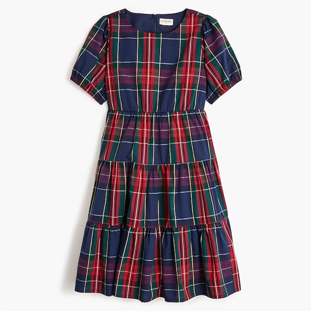 J Crew Factory Girls Tartan Plaid Dress